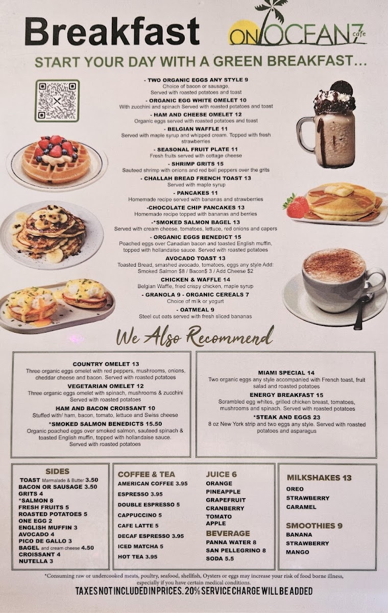 On Ocean 7 Cafe Menu - Image 3